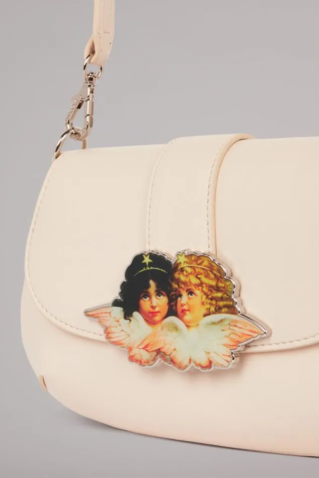 Accessories Fiorucci Angels Plaque Shoulder Bag Cream Os Accessories Fiorucci Angels Plaque Shoulder Bag Cream Os