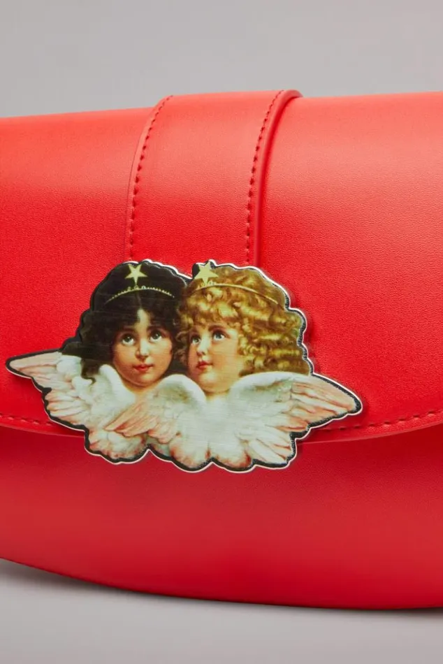 Accessories Fiorucci Angels Plaque Shoulder Bag Red Os Accessories Fiorucci Angels Plaque Shoulder Bag Red Os