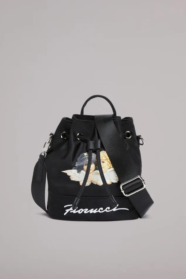 Accessories Fiorucci Angels Squiggle Logo Pouch Bag Black Black