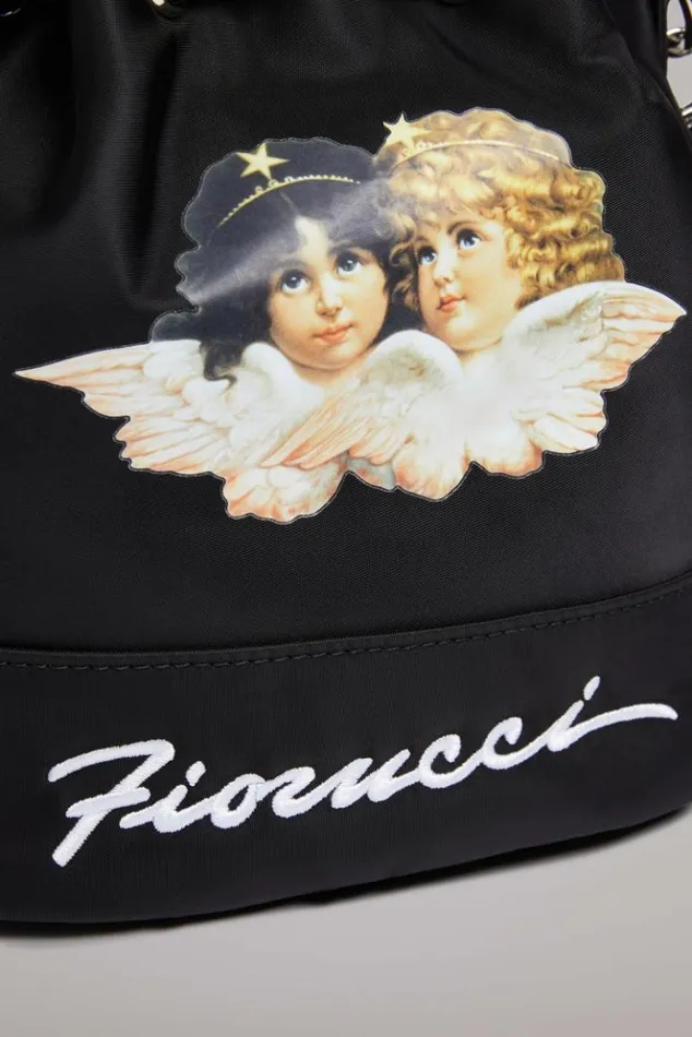 Accessories Fiorucci Angels Squiggle Logo Pouch Bag Black Black Accessories Fiorucci Angels Squiggle Logo Pouch Bag Black Black