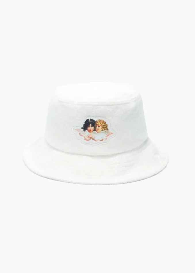 Accessories Fiorucci Angels Towelling Bucket Hat Cream Cream