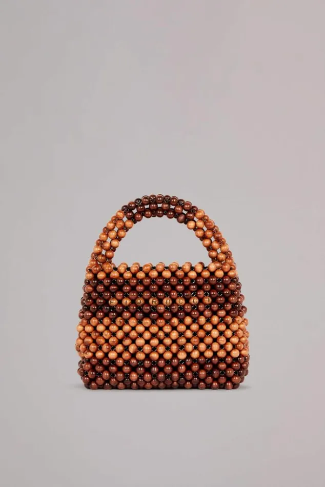 Accessories Fiorucci Beaded Handbag Brown Os