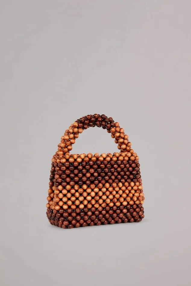 Accessories Fiorucci Beaded Handbag Brown Os Accessories Fiorucci Beaded Handbag Brown Os