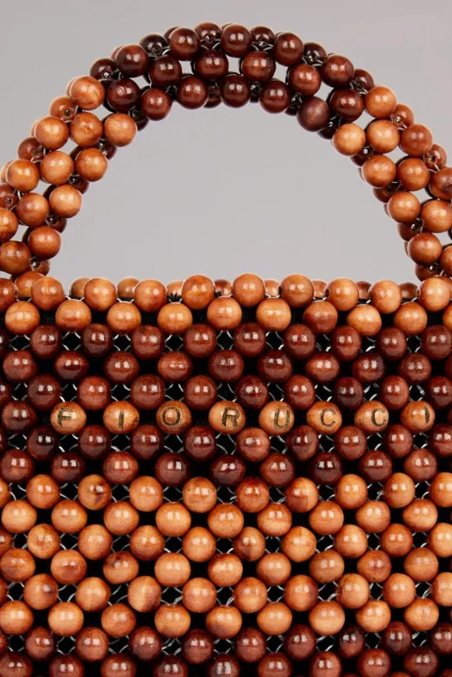 Accessories Fiorucci Beaded Handbag Brown Os Accessories Fiorucci Beaded Handbag Brown Os