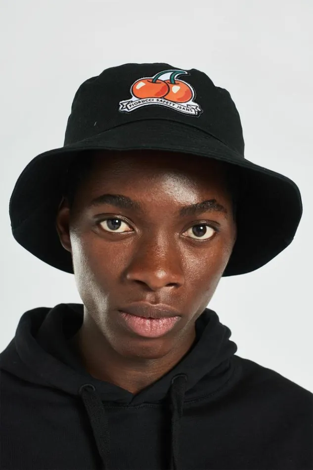 Accessories Fiorucci Cherry Bucket Hat Black Black Accessories Fiorucci Cherry Bucket Hat Black Black