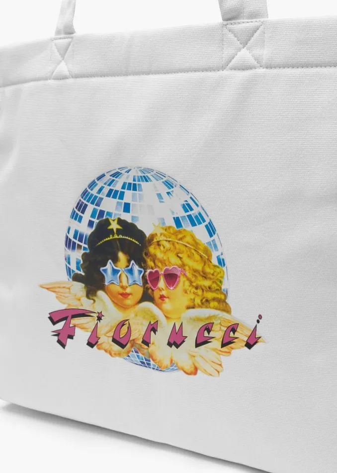 Accessories Fiorucci Disco Angels Tote Bag White White Accessories Fiorucci Disco Angels Tote Bag White White