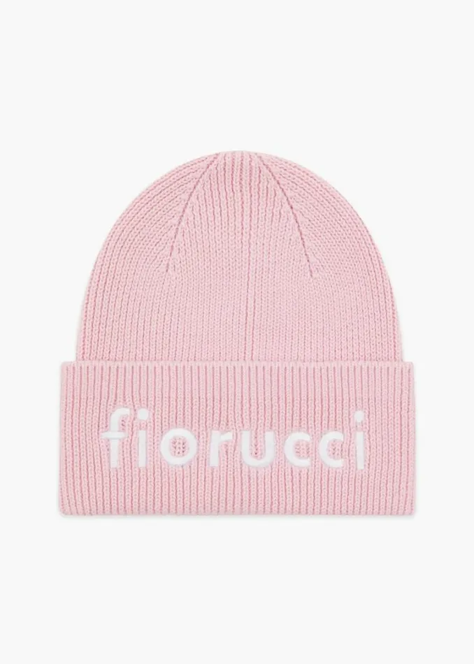 Accessories Fiorucci Embroidered Logo Beanie Pink Pink