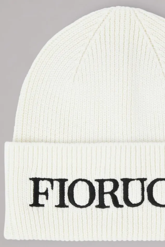 Accessories Fiorucci Embroidered Logo Beanie White White Accessories Fiorucci Embroidered Logo Beanie White White