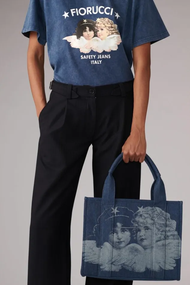 Accessories Fiorucci Enlarged Angels Handbag Blue Blue Accessories Fiorucci Enlarged Angels Handbag Blue Blue