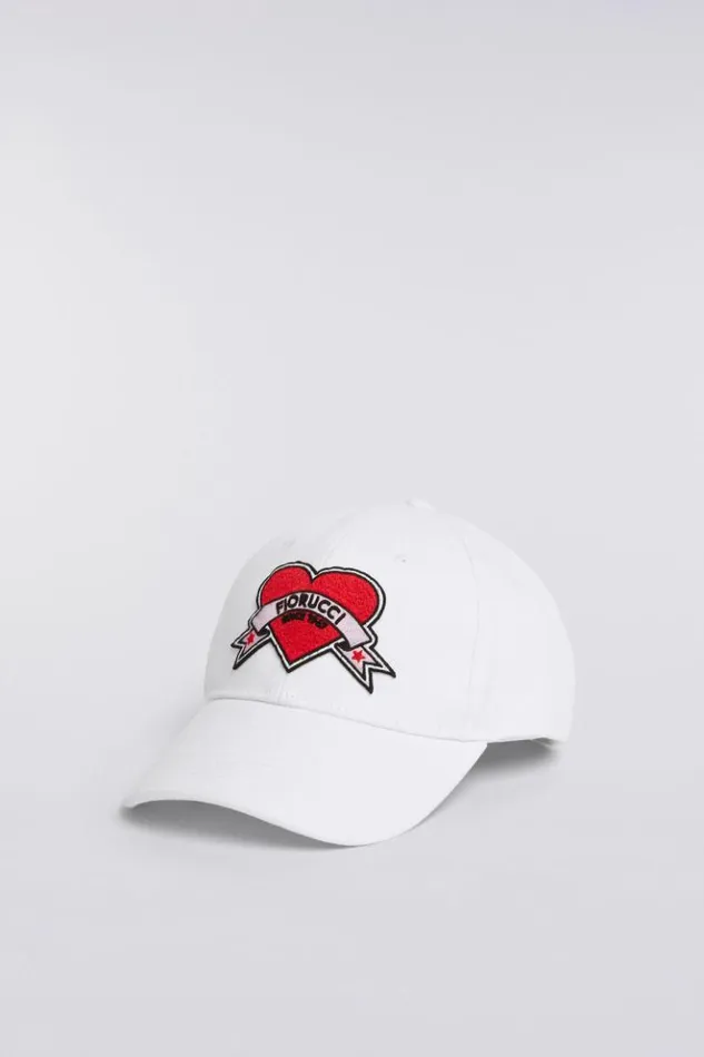 Accessories Fiorucci Heart Patch Cap White Os