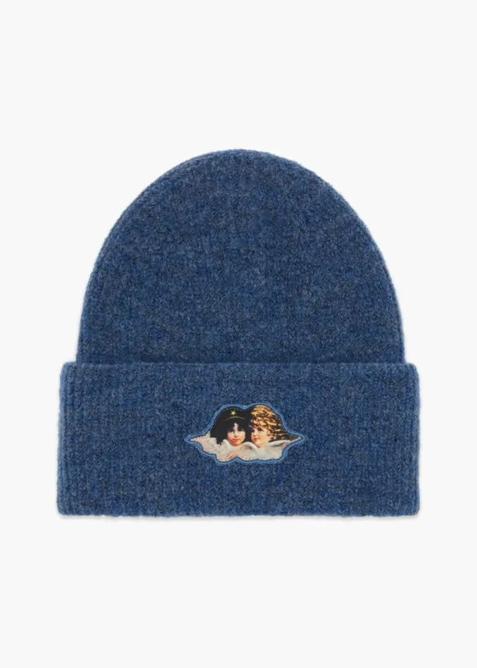 Accessories Fiorucci Icon Angels Mohair Beanie Blue Blue