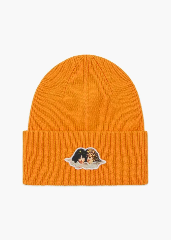 Accessories Fiorucci Icon Angels Rib Beanie Orange Orange