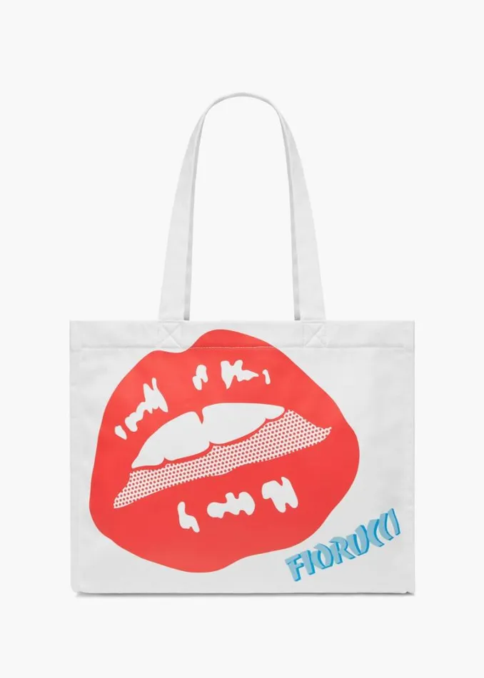 Accessories Fiorucci Lips Tote Bag White White