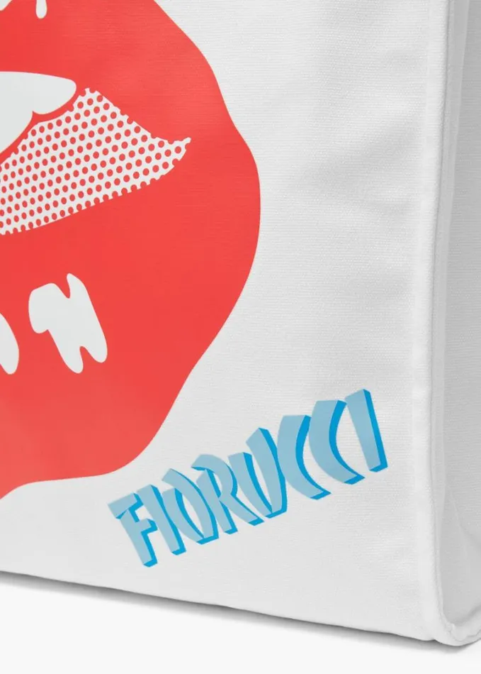 Accessories Fiorucci Lips Tote Bag White White Accessories Fiorucci Lips Tote Bag White White