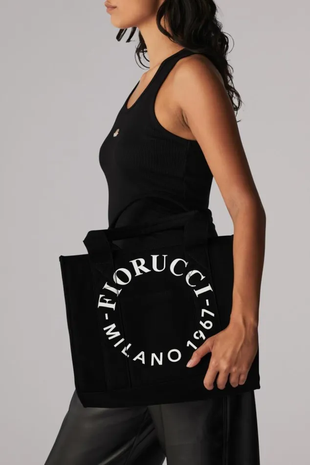 Accessories Fiorucci Milano Stamp Handbag Black Os Accessories Fiorucci Milano Stamp Handbag Black Os