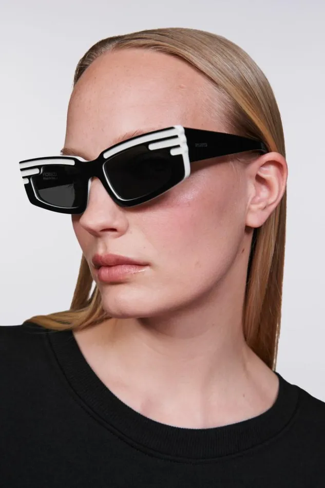 Accessories Fiorucci Rectangular Wing Sunglasses Black Black Accessories Fiorucci Rectangular Wing Sunglasses Black Black