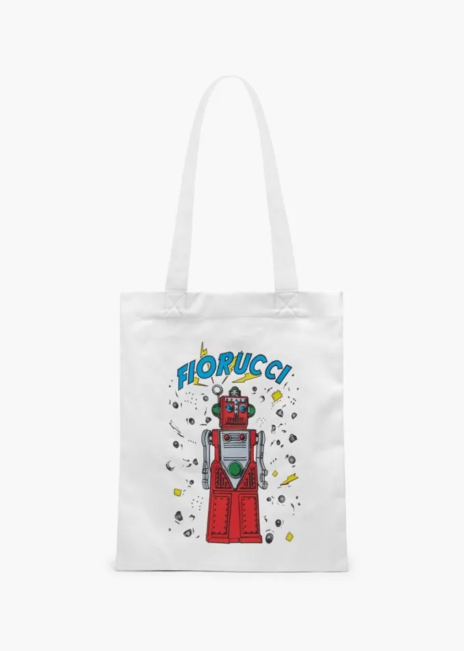 Accessories Fiorucci Robot Tote Bag White White