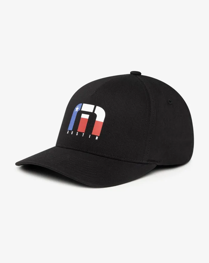 Accessories Fitted TravisMathew LETS LINE DANCE AUSTIN FITTED HAT Black