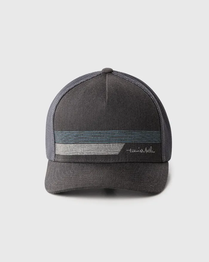 Accessories Fitted TravisMathew MAIN SAIL Heather Grey Pinstripe