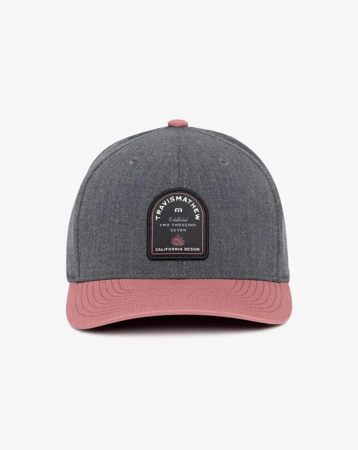 Accessories Fitted TravisMathew UPSELL FITTED HAT Heather Grey Pinstripe