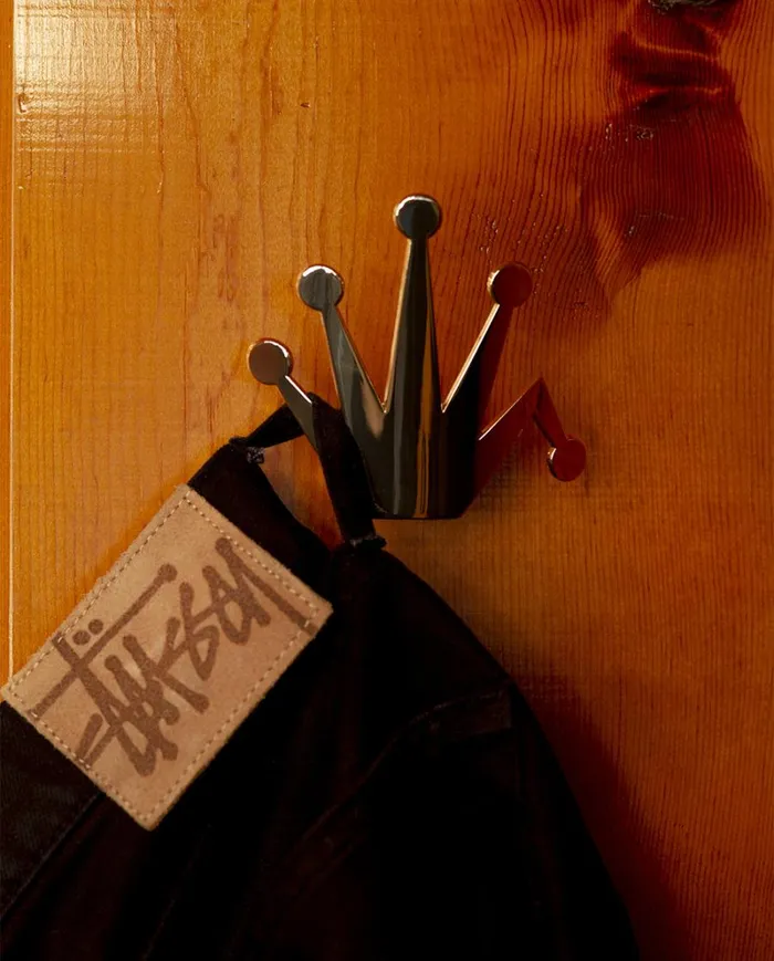 Accessories Men Stussy BENT CROWN WALL HOOK Brass Accessories Men Stussy BENT CROWN WALL HOOK Brass