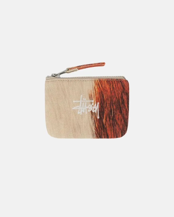 Accessories Men Stussy CANVAS COIN POUCH Cowhide