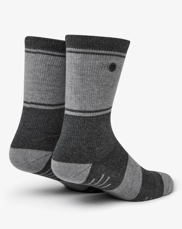 Accessories Socks TravisMathew BAJA 20 CREW SOCK Heather Grey Pinstripe