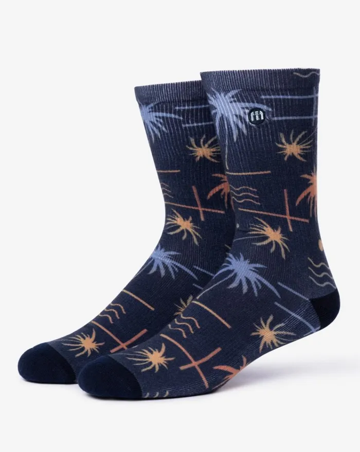 Accessories Socks TravisMathew OVER THE FALLS CREW SOCK Total Eclipse