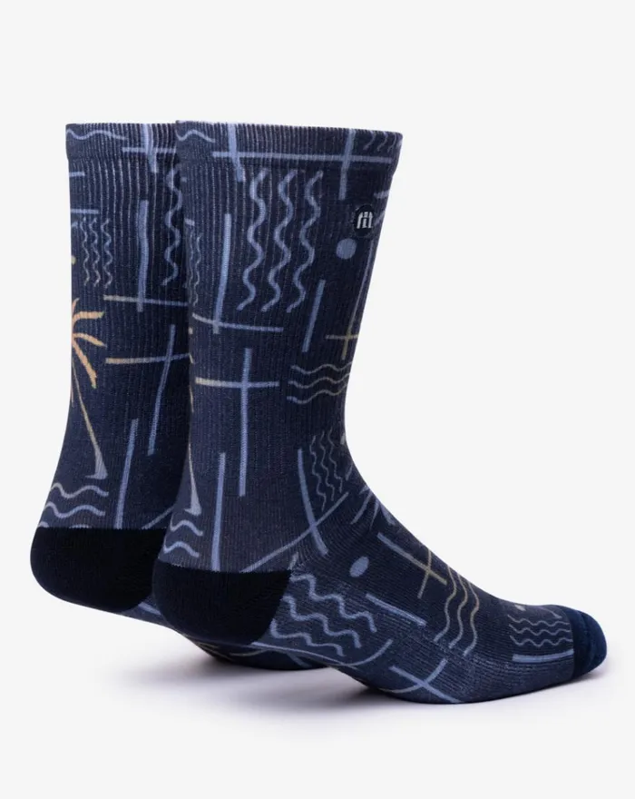 Accessories Socks TravisMathew OVER THE FALLS CREW SOCK Total Eclipse