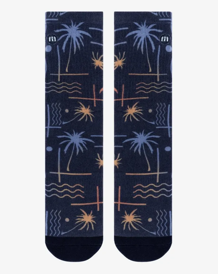 Accessories Socks TravisMathew OVER THE FALLS CREW SOCK Total Eclipse