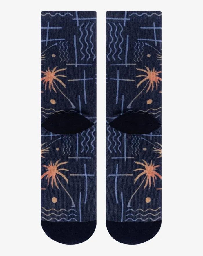 Accessories Socks TravisMathew OVER THE FALLS CREW SOCK Total Eclipse