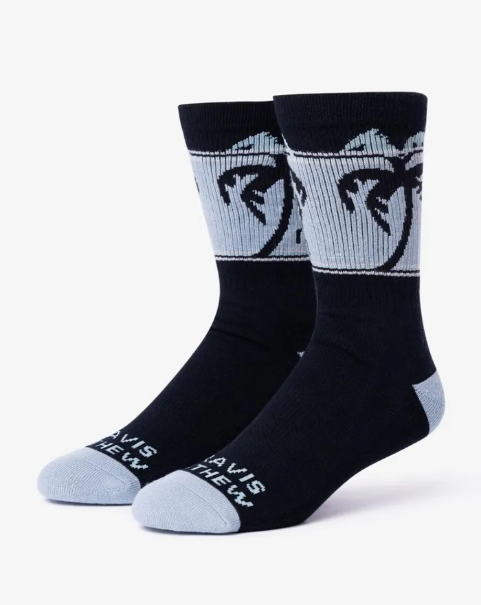 Accessories Socks TravisMathew THREE MILE BEACH CREW SOCK Black