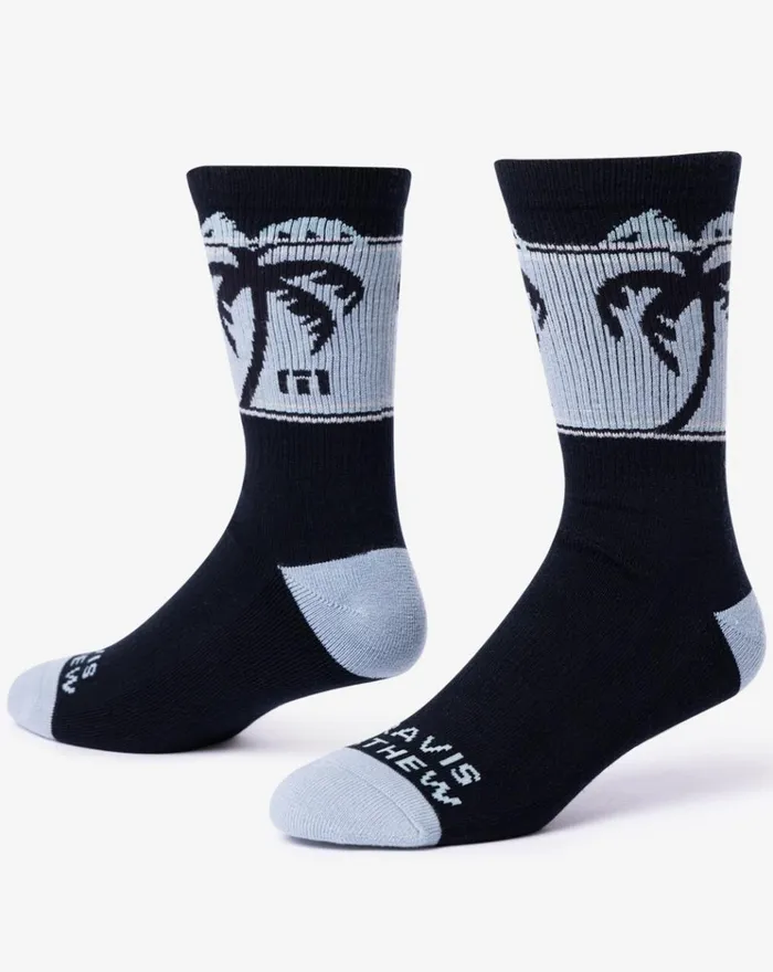 Accessories Socks TravisMathew THREE MILE BEACH CREW SOCK Black