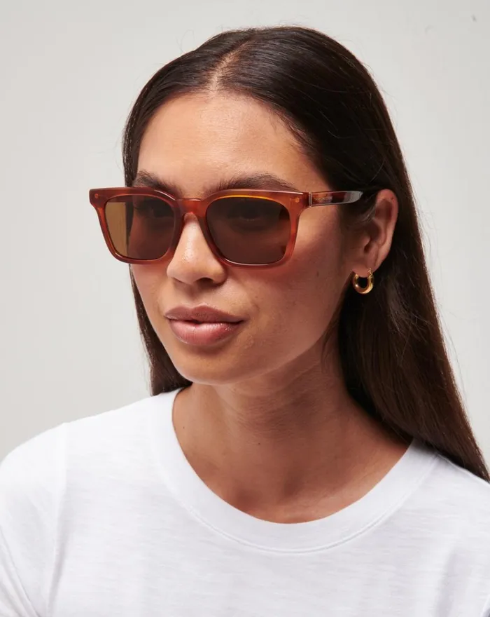 Accessories Sunglasses TravisMathew SEACLIFF SUNGLASSES Light Tort Bronze Polar