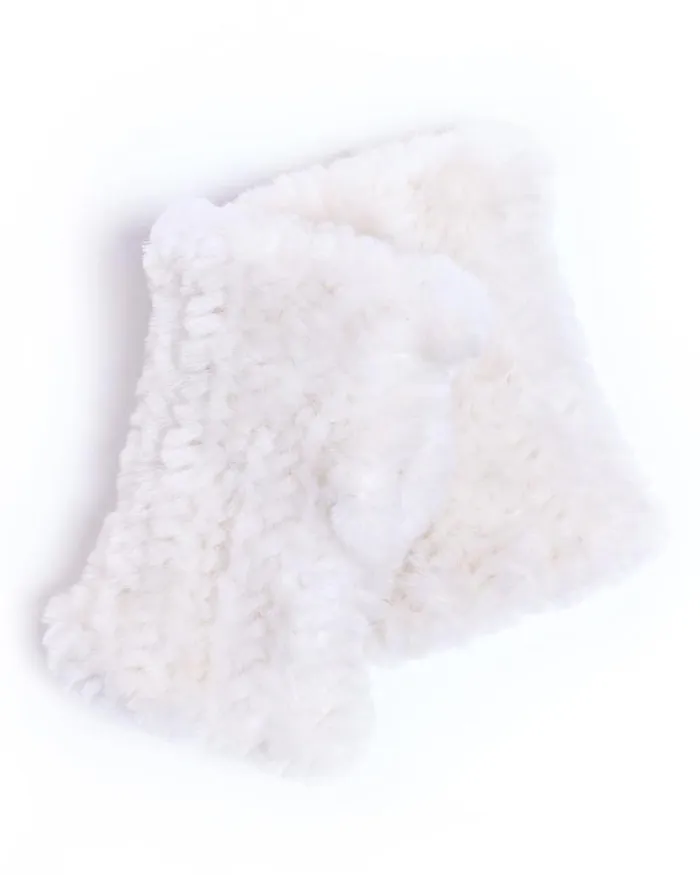 Accessories Women039s Maximilian Julia and Stella Knitted Shearling Fingerless Gloves