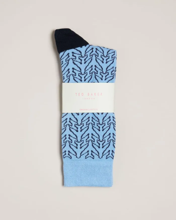 Aeroplane Crew Socks Blue Men Ted Baker Socks