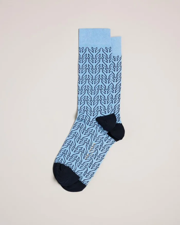 Aeroplane Crew Socks Blue Men Ted Baker Socks