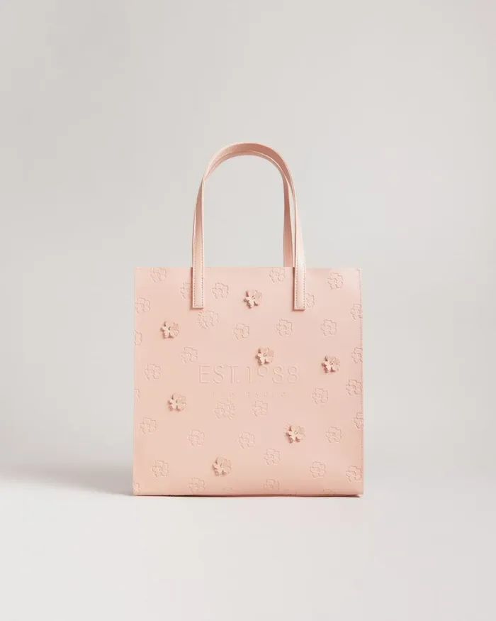 Applique Debossed Floral Large Icon Bag Dusky Pink Women Ted Baker Bags Applique Debossed Floral Large Icon Bag Dusky Pink Women Ted Baker Bags