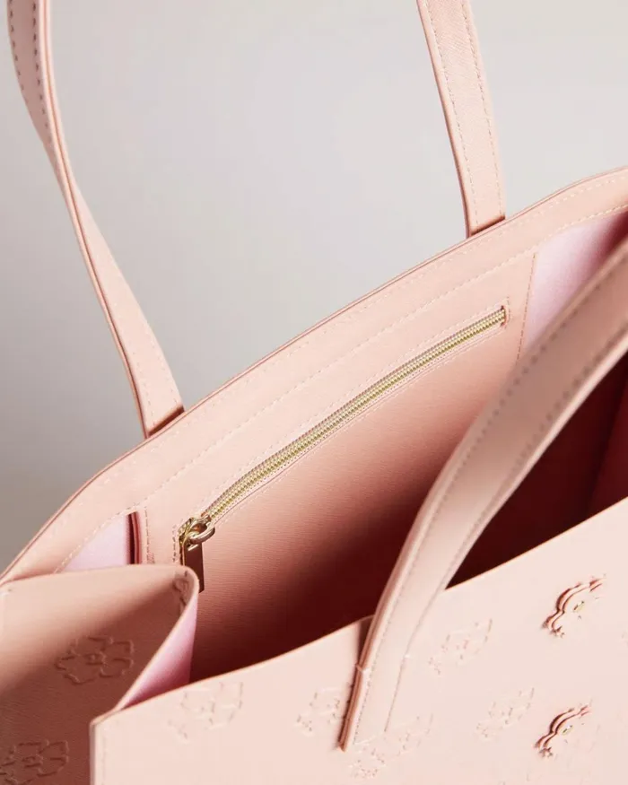 Applique Debossed Floral Large Icon Bag Dusky Pink Women Ted Baker Bags Applique Debossed Floral Large Icon Bag Dusky Pink Women Ted Baker Bags