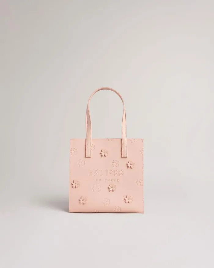 Applique Debossed Floral Small Icon Bag Dusky Pink Women Ted Baker Bags Applique Debossed Floral Small Icon Bag Dusky Pink Women Ted Baker Bags