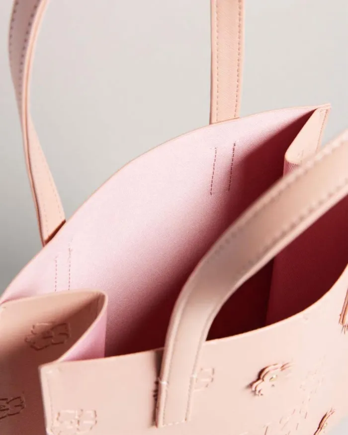 Applique Debossed Floral Small Icon Bag Dusky Pink Women Ted Baker Bags Applique Debossed Floral Small Icon Bag Dusky Pink Women Ted Baker Bags