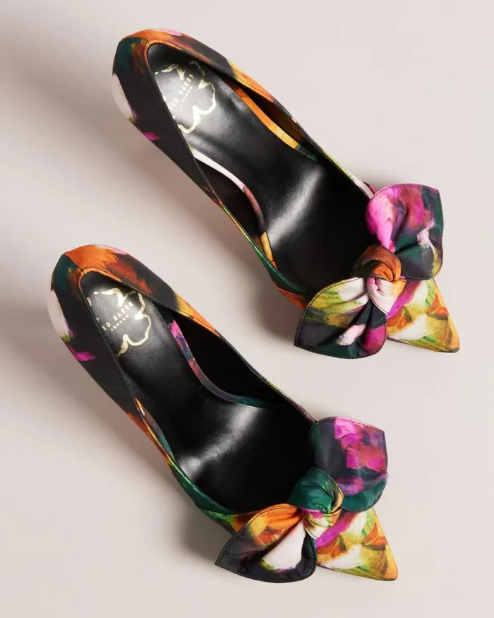 Art Print Heeled Court Shoes Black Women Ted Baker Heels