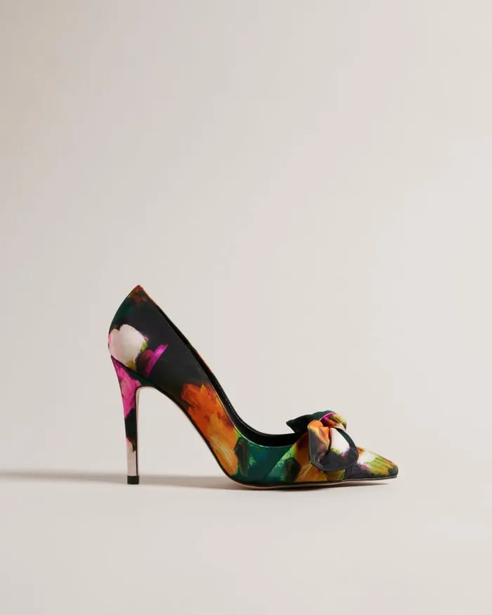 Art Print Heeled Court Shoes Black Women Ted Baker Heels Art Print Heeled Court Shoes Black Women Ted Baker Heels