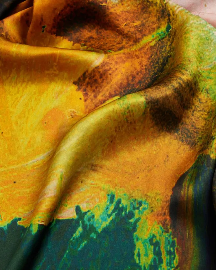 Art Print Silk Scarf Black Women Ted Baker Scarves