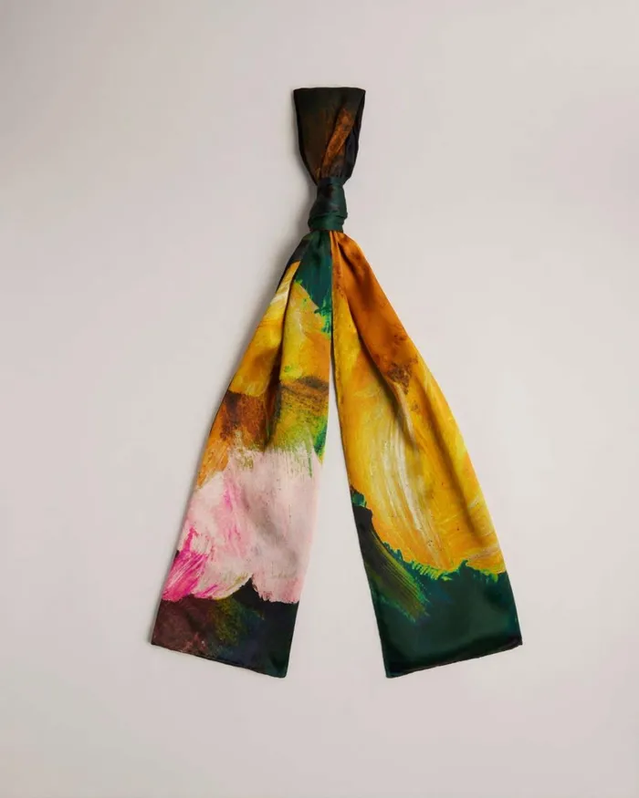 Art Print Silk Scarf Black Women Ted Baker Scarves Art Print Silk Scarf Black Women Ted Baker Scarves