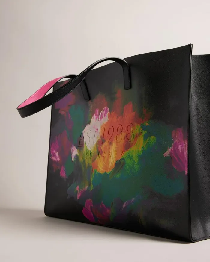 Art Print Wide Icon Bag Black Women Ted Baker Bags