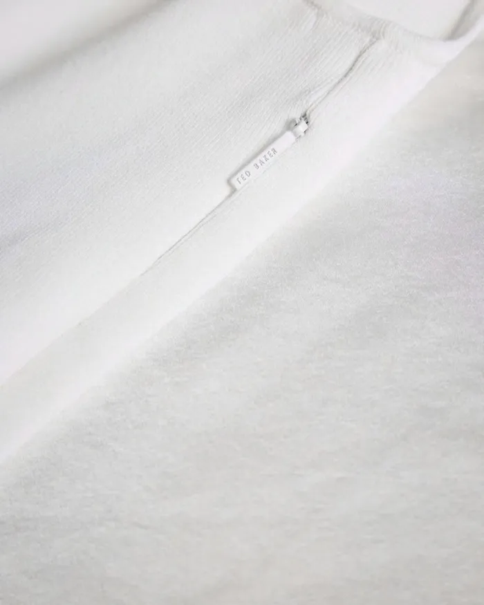 Asymmetric Knit Bodice Dress With Satin Skirt White Women Ted Baker Dresses Asymmetric Knit Bodice Dress With Satin Skirt White Women Ted Baker Dresses