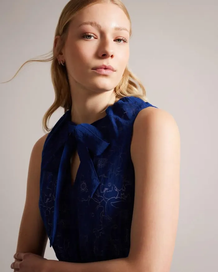 Asymmetric Tiered Mini Dress Bright Blue Women Ted Baker Clothing Asymmetric Tiered Mini Dress Bright Blue Women Ted Baker Clothing