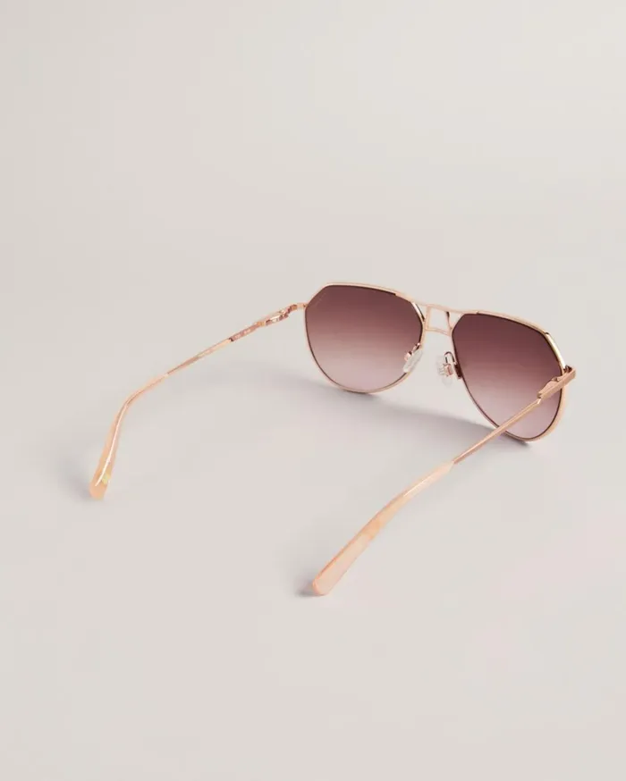 Aviator Sunglasses Rosegold Color Women Ted Baker Sunglasses