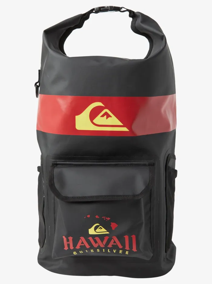 Backpacks and Bags Men Quiksilver Hi Sea Stash RollTop Surf Backpack Black